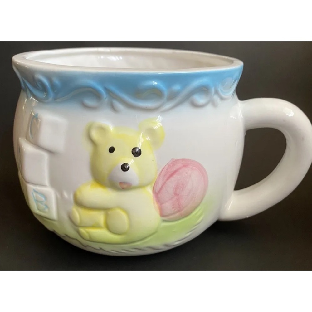 Vintage Giftwares Co Baby Planter Nancy Pew Cup Teddy Bear